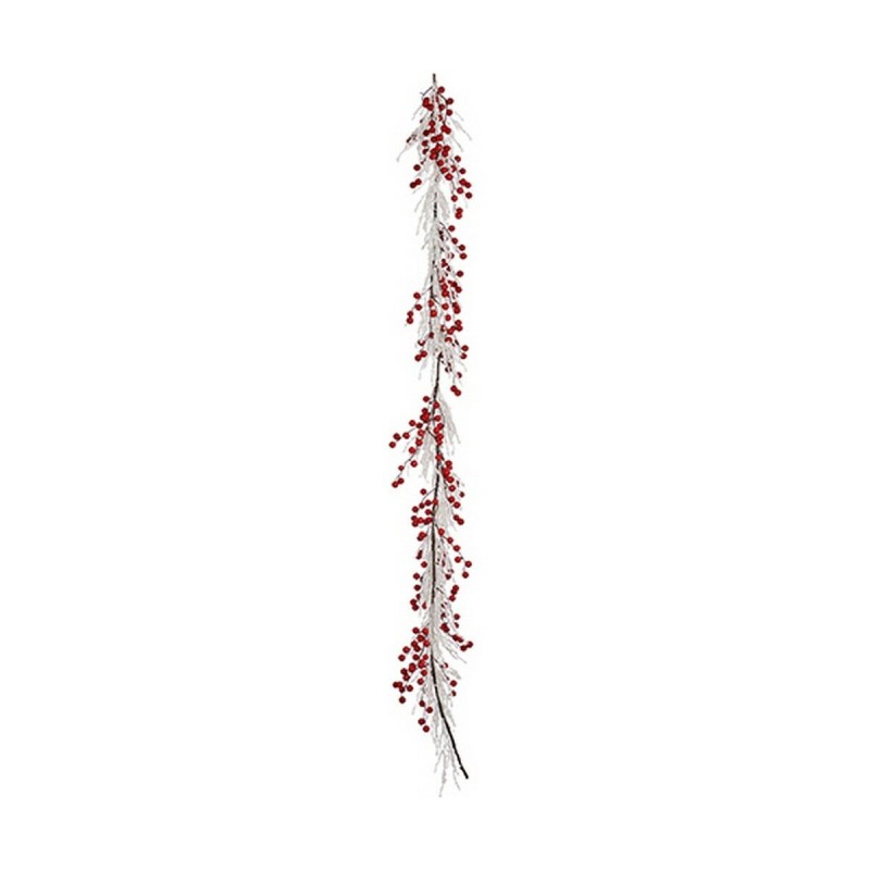 Guirlande de Noël Enneigé Rouge Blanc Plastique (180 x 14 cm) - Acheter à 28,73 € seulement chez Collector's Boutique