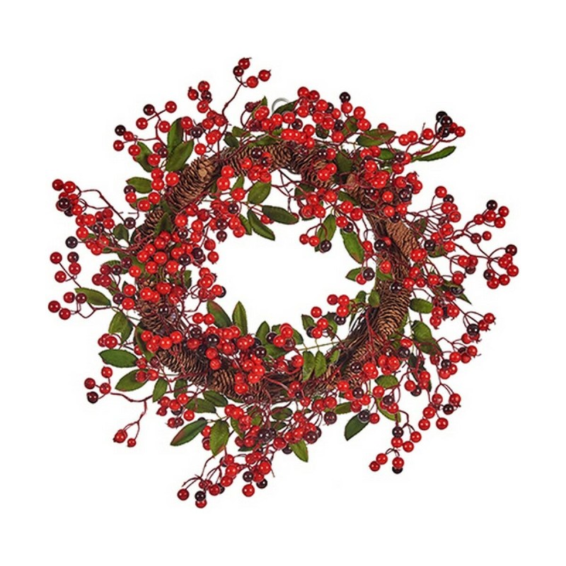 Couronne de Noël Rouge Vert (55 x 15 x 55 cm) - Acheter à 44,93 € seulement chez Collector's Boutique