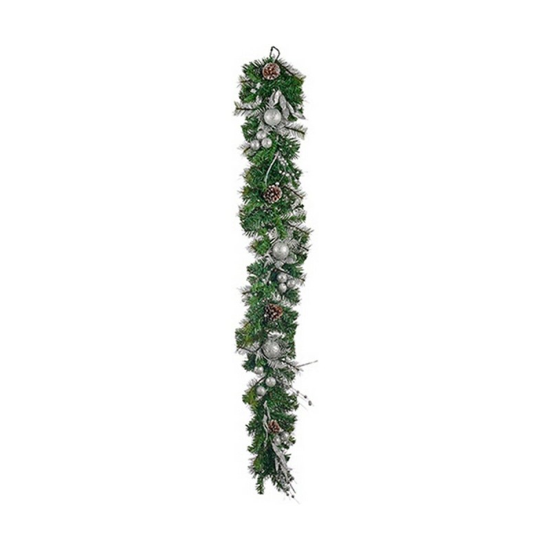 Guirlande de Noël Plastique Argenté Marron Vert (24 x 12 x 180 cm) - Acheter à 25,13 € seulement chez Collector's Boutique