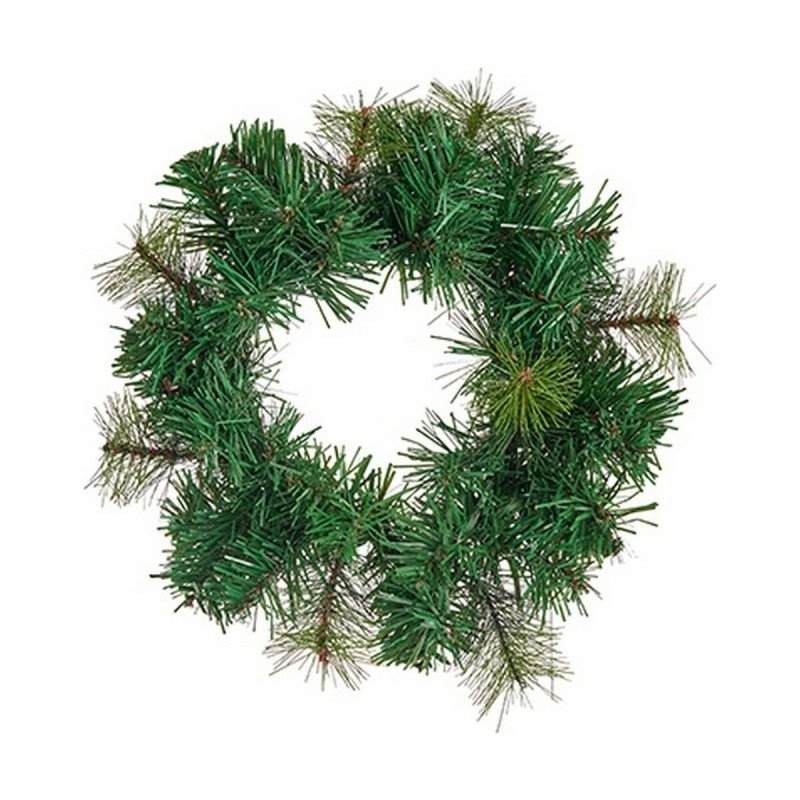 Couronne de Noël Vert Plastique (24 x 11 x 24 cm) - Acheter à 9,13 € seulement chez Collector's Boutique