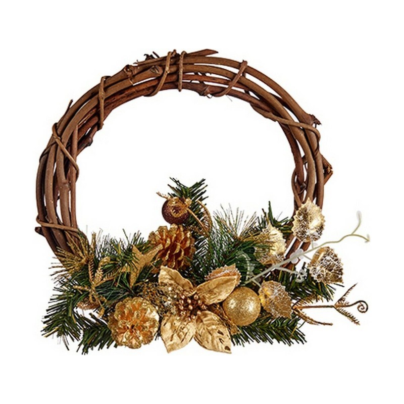 Couronne de Noël 30,48 cm Bois Marron Vert Plastique - Acheter à 12,53 € seulement chez Collector's Boutique