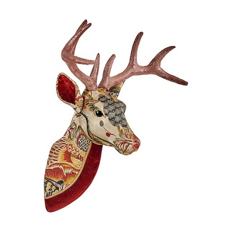 Tête Cerf de Noël Multicouleur Synthétique (27 x 58 x 48 cm) - Acheter à 59,98 € seulement chez Collector's Boutique