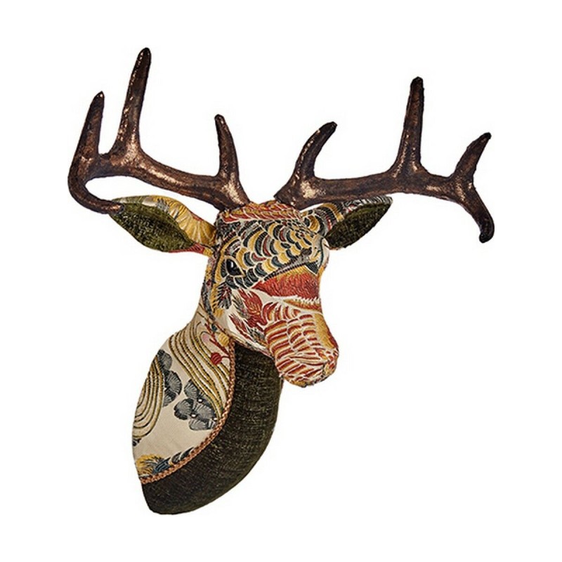 Tête Cerf de Noël Multicouleur 70 cm Synthétique - Acheter à 59,98 € seulement chez Collector's Boutique