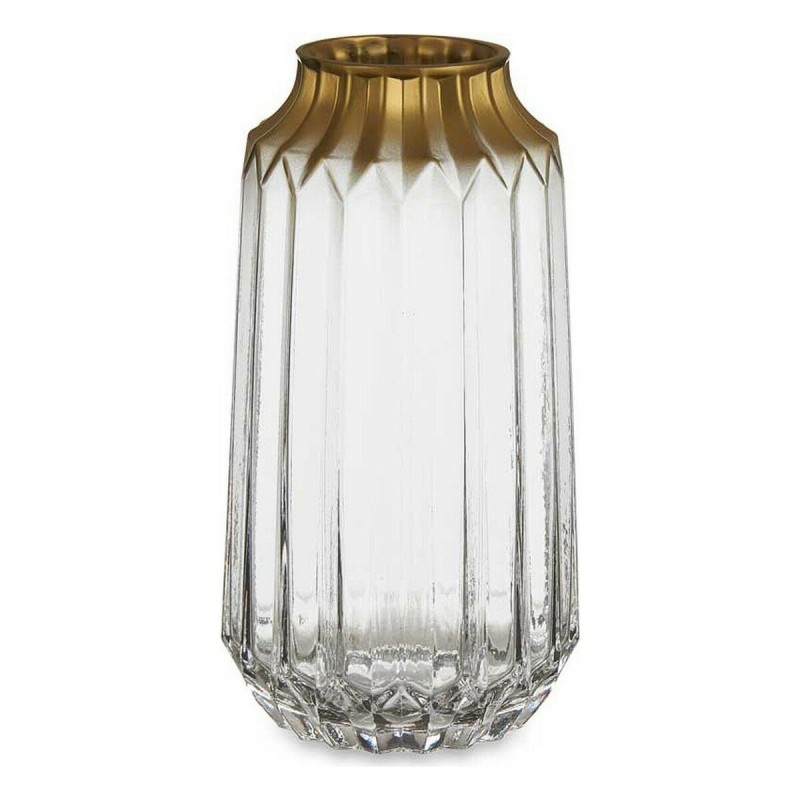 Vase Doré Transparent verre (13 x 23,5 x 13 cm) - Acheter à 14,33 € seulement chez Collector's Boutique