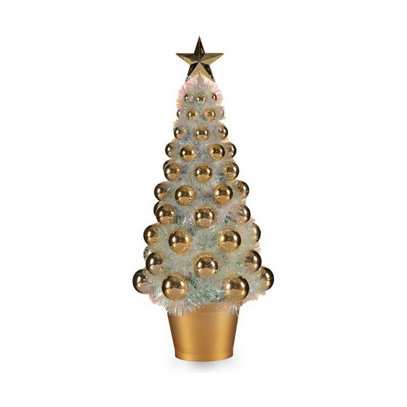 Sapin de Noël Iridescent Doré Plastique polypropylène (16 x 37,5 x 16 cm) - Acheter à 10,37 € seulement chez Collector's Boutiqu