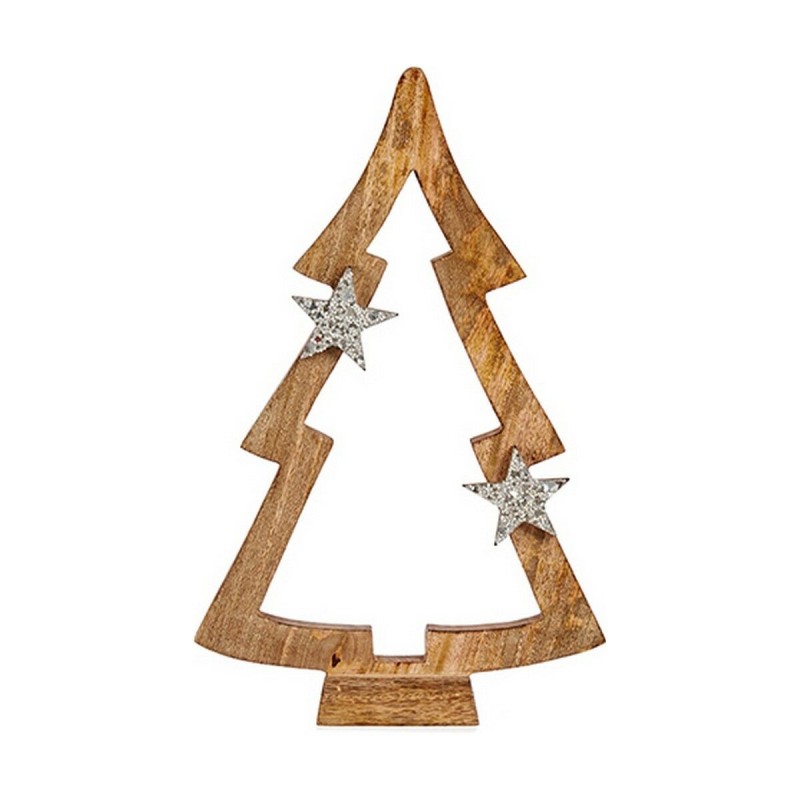 Sapin de Noël Marron silhouette Argenté Bois (7 x 50 x 32 cm) - Acheter à 20,27 € seulement chez Collector's Boutique