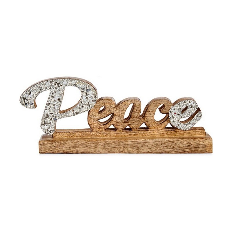 Figurine Décorative Peace Paillettes Bois (6 x 13 x 31 cm) - Acheter à 11,71 € seulement chez Collector's Boutique