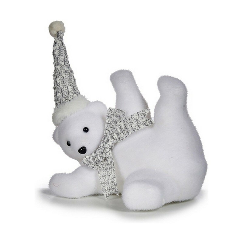 Figurine Décorative 28 cm Noël Ours polaire Blanc Synthétique - Acheter à 19,73 € seulement chez Collector's Boutique