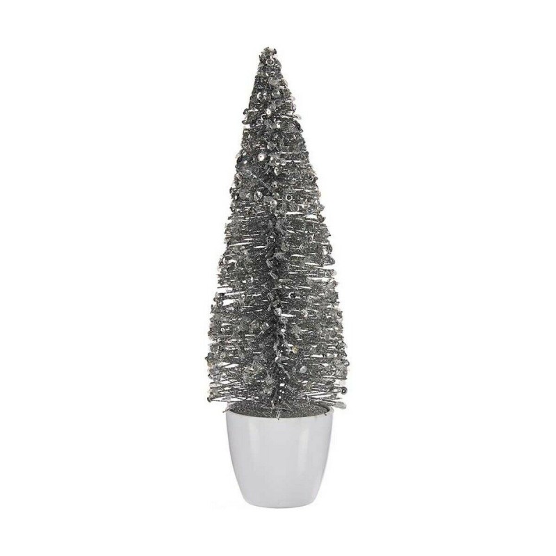 Sapin de Noël Moyen Argenté Blanc Plastique (10 x 33 x 10 cm) - Acheter à 8,39 € seulement chez Collector's Boutique