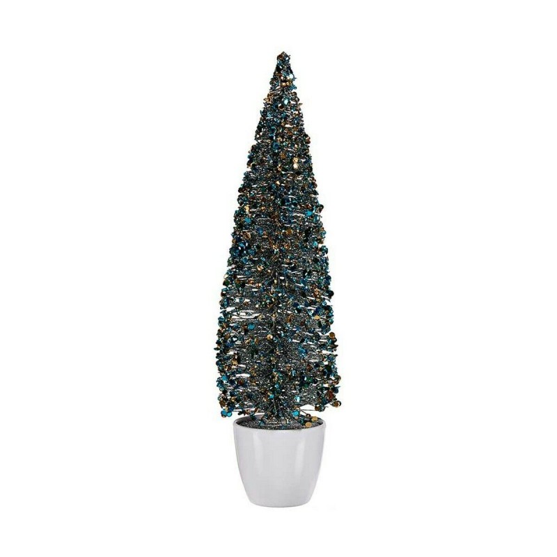 Sapin de Noël Grand Bleu Doré Plastique (10 x 38 x 10 cm) - Acheter à 9,55 € seulement chez Collector's Boutique