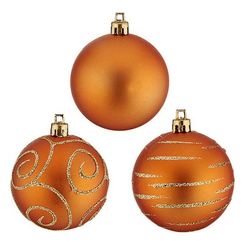 Boules de Noël Ø 6 cm 30 Unités Orange PVC - Acheter à 12,17 € seulement chez Collector's Boutique