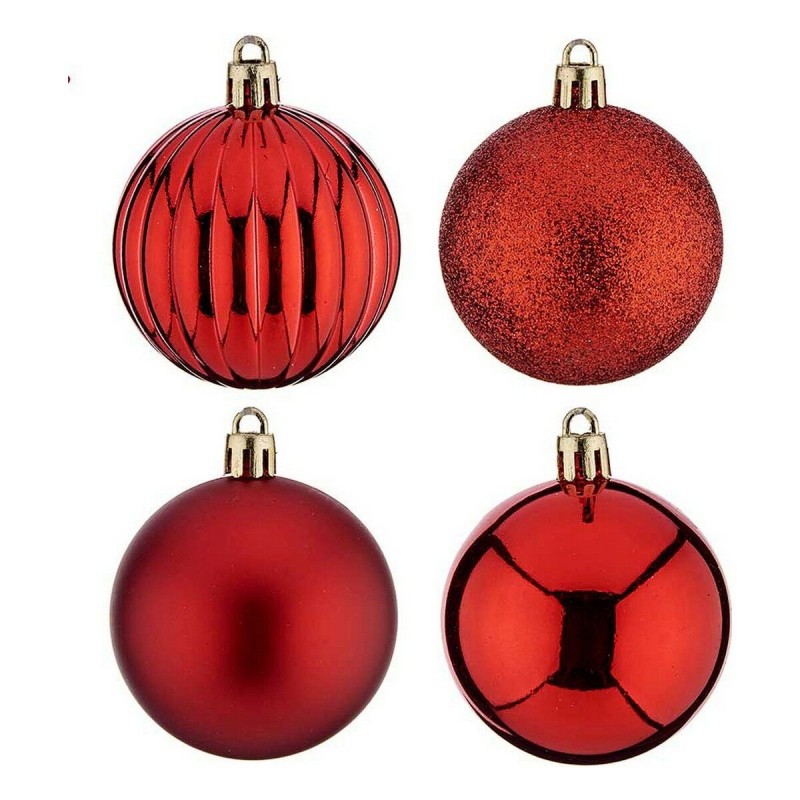 Boules de Noël Ø 6 cm 56 Pièces Rouge Plastique - Acheter à 16,13 € seulement chez Collector's Boutique