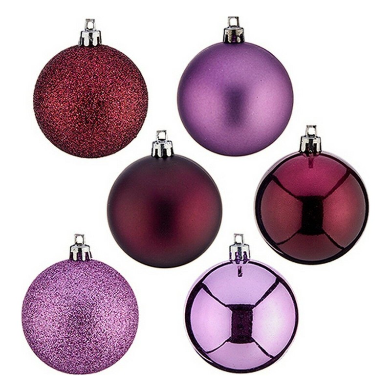 Boules de Noël Ø 6 cm 30 Unités Violet Plastique - Acheter à 10,50 € seulement chez Collector's Boutique