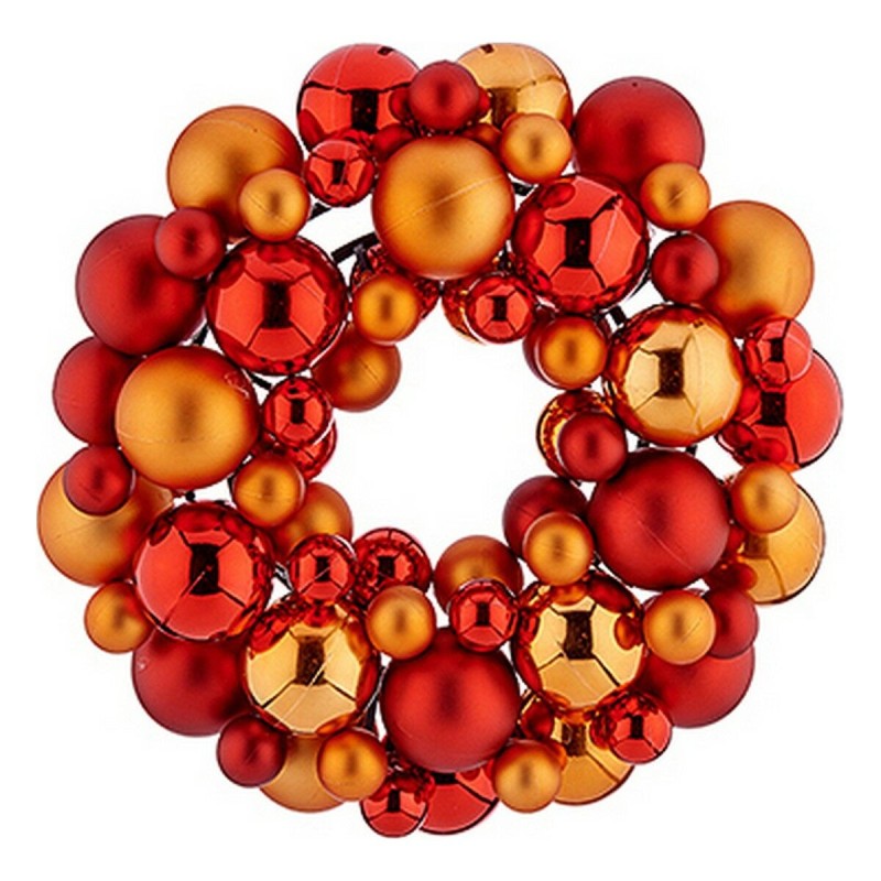 Boules de Noël Couronne Rouge Orange PVC - Acheter à 17,11 € seulement chez Collector's Boutique