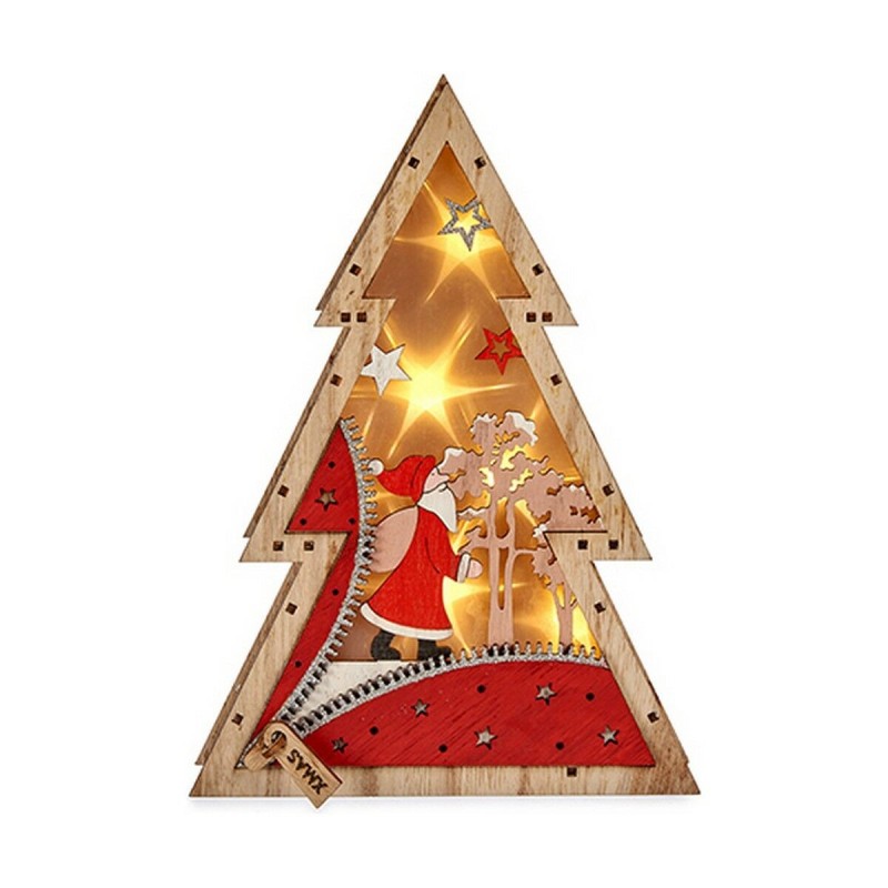 Sapin de Noël Lumière Père Noël Naturel Rouge Bois Blanc (5 x 28 x 20 cm) - Acheter à 7,76 € seulement chez Collector's Boutique