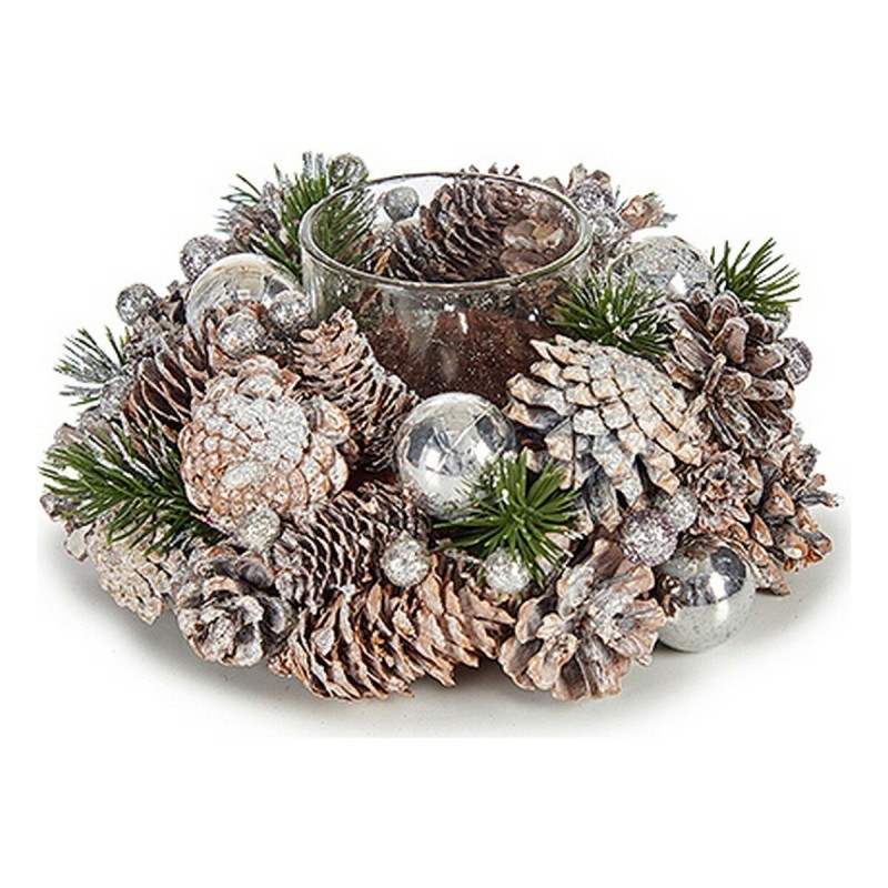 Bougeoirs de Noël Argenté Transparent Blanc (19 x 9 x 19 cm) - Acheter à 12,53 € seulement chez Collector's Boutique