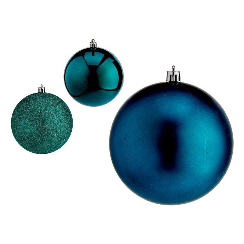 Boules de Noël Ø 10 cm 6 Unités Bleu Plastique - Acheter à 9,07 € seulement chez Collector's Boutique