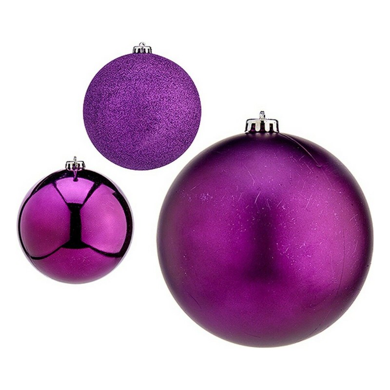 Boules de Noël 6 Unités Violet Plastique - Acheter à 18,91 € seulement chez Collector's Boutique