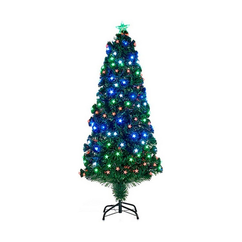 Arbre de Noël avec Étoile Lumières Métal Vert Plastique (35 x 35 x 90 cm) - Acheter à 44,93 € seulement chez Collector's Boutiqu