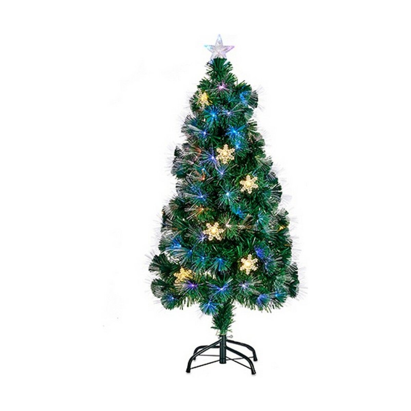 Arbre de Noël avec Étoile Lumière LED Métal Vert Plastique (85 x 85 x 210 cm) - Acheter à 100,93 € seulement chez Collector's Bo