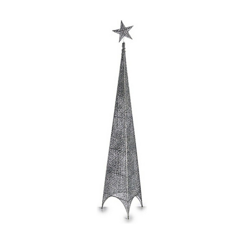 Sapin de Noël Tour Argenté Métal Plastique (Ø 34 x 154 cm) - Acheter à 17,93 € seulement chez Collector's Boutique