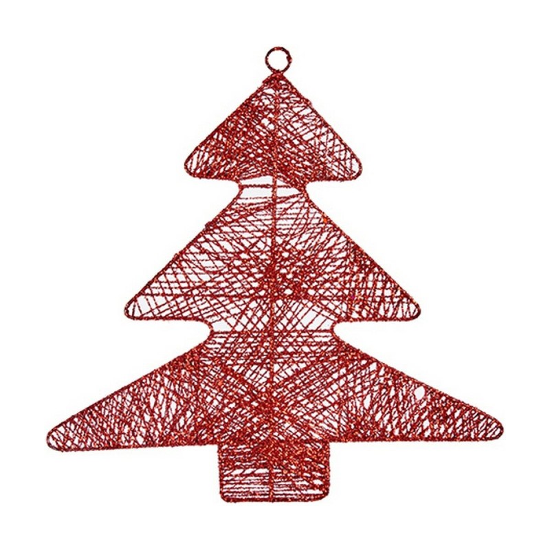 Décorations de Noël Rouge Métal Plastique Sapin de Noël (36,7 x 0,2 x 37,5 cm) - Acheter à 5,48 € seulement chez Collector's Bou