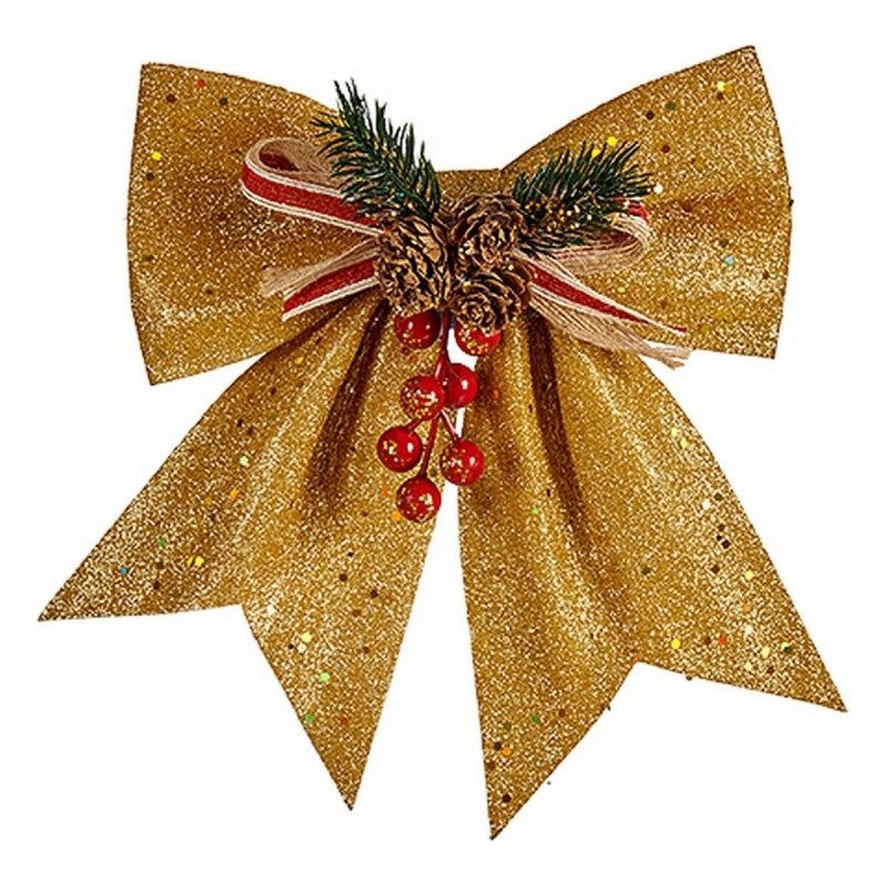 Décorations de Noël Lien 20 x 22 cm Doré Plastique - Acheter à 4,24 € seulement chez Collector's Boutique