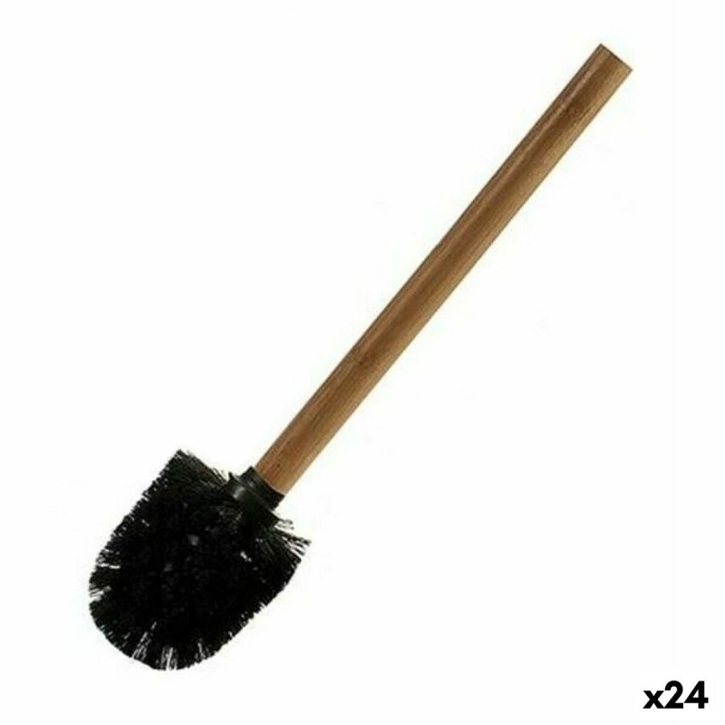 Brosse de salle de wc Noir Marron Bambou (8 x 35,5 x 8 cm) (24 Unités) - Acheter à 59,71 € seulement chez Collector's Boutique