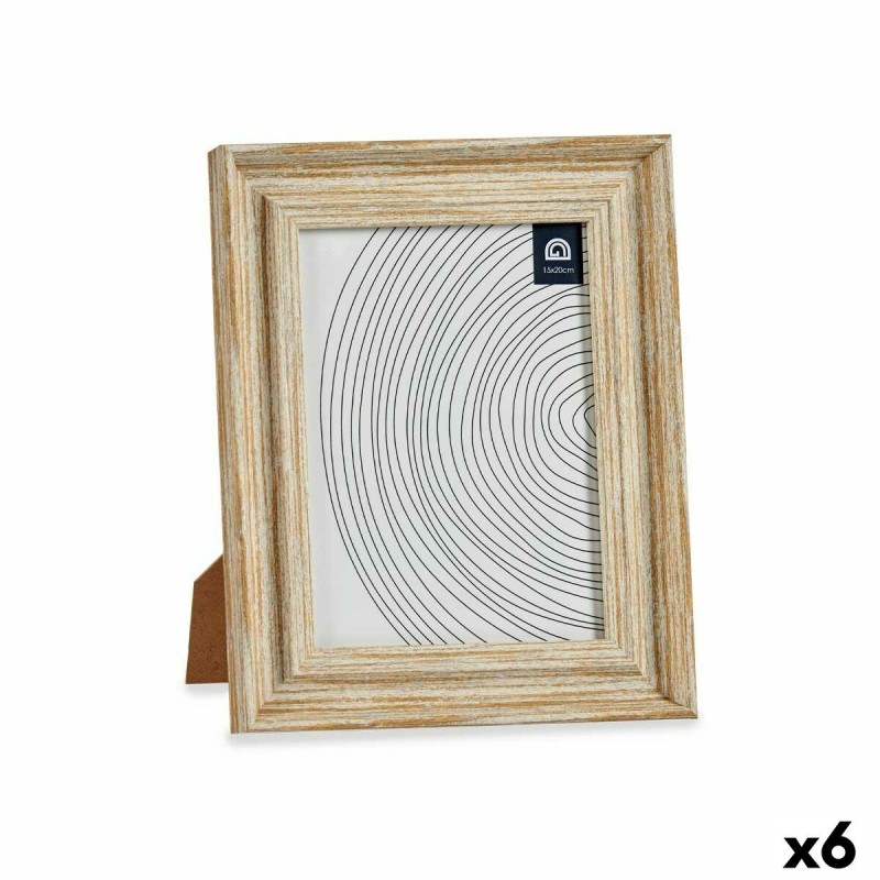 Cadre photo Verre Doré Bois Marron Plastique (21 x 2 x 26 cm) (6 Unités) - Acheter à 27,06 € seulement chez Collector's Boutique