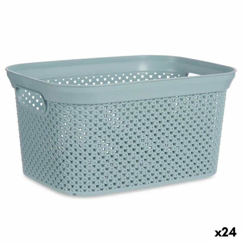 Panier Organisateur Gris Plastique (13,7 x 19,5 x 27,3 cm) (24 Unités) - Acheter à 59,71 € seulement chez Collector's Boutique