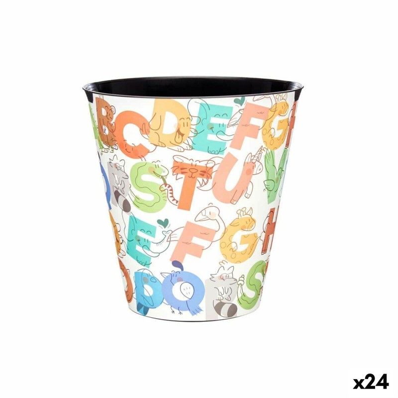 Corbeille à papier Multicouleur Alphabet Plastique (10 L) (24 Unités) - Acheter à 55,31 € seulement chez Collector's Boutique