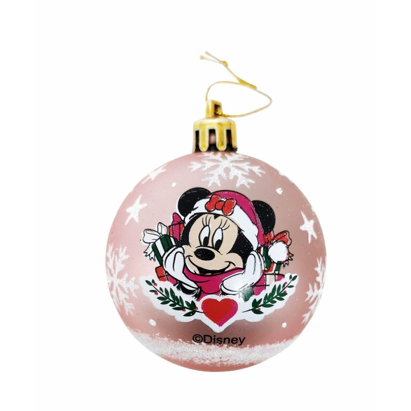 Boule de Noël Minnie Mouse Lucky 10 Unités Rose Plastique (Ø 6 cm) - Acheter à 11,29 € seulement chez Collector's Boutique