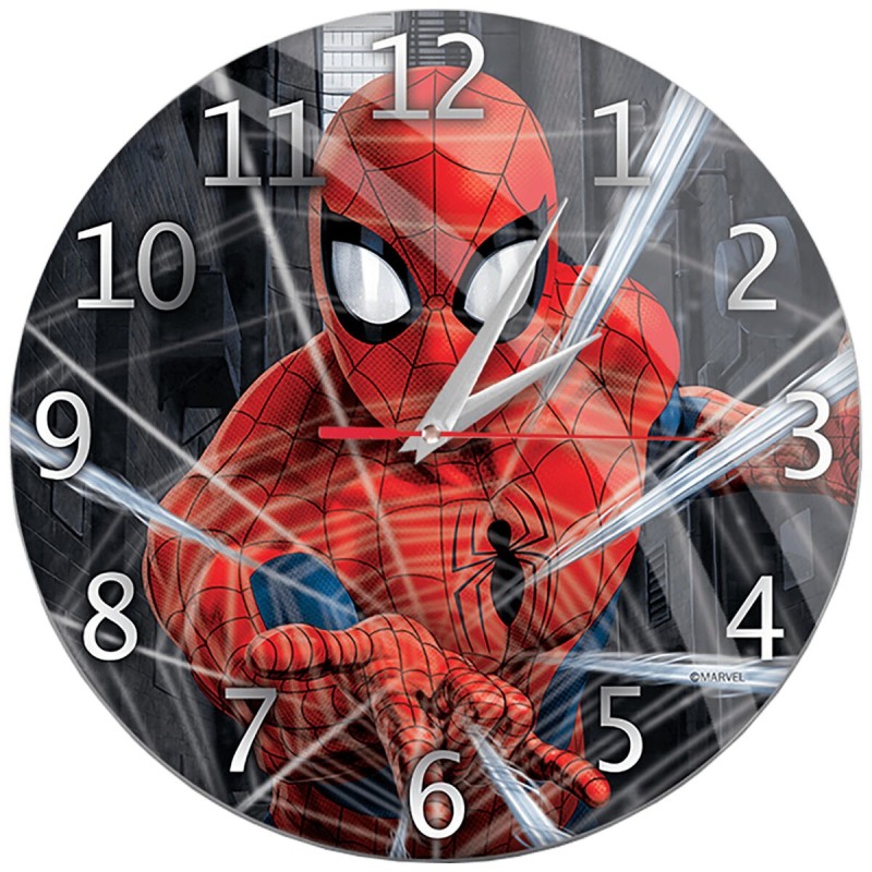 Horloge Murale Reloj de Pared Brillo Spiderman 001 Marvel Negro - Acheter à 24,79 € seulement chez Collector's Boutique