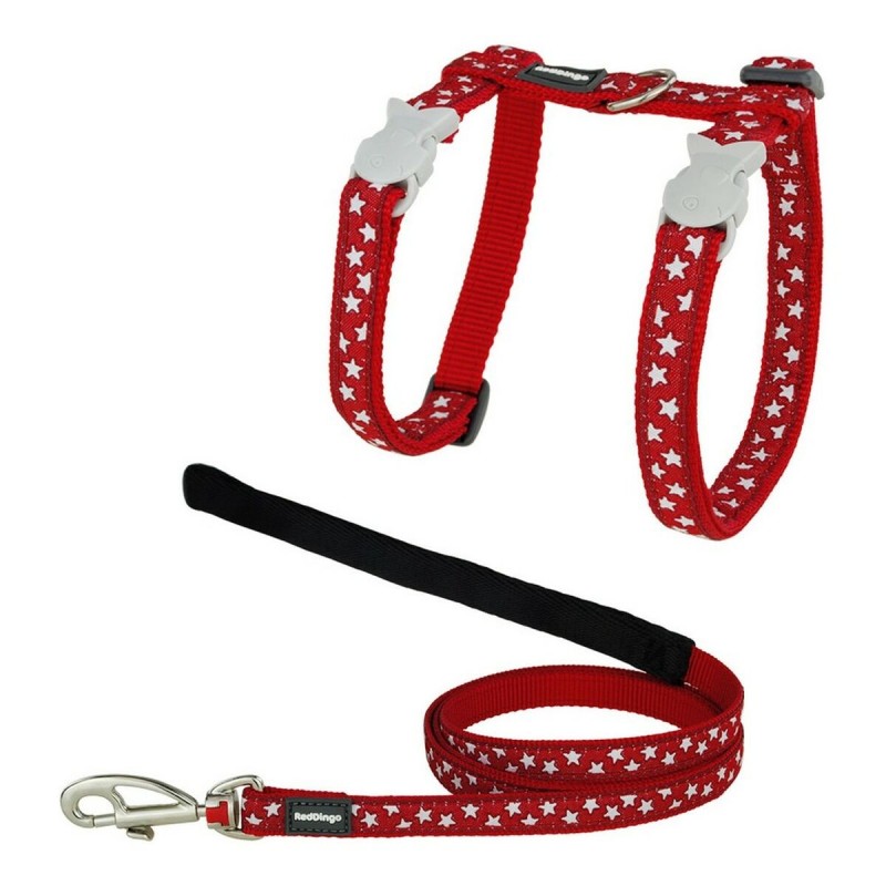 Harnais pour chat Red Dingo Style Rouge Étoile Blanc Sangle - Acheter à 16,06 € seulement chez Collector's Boutique