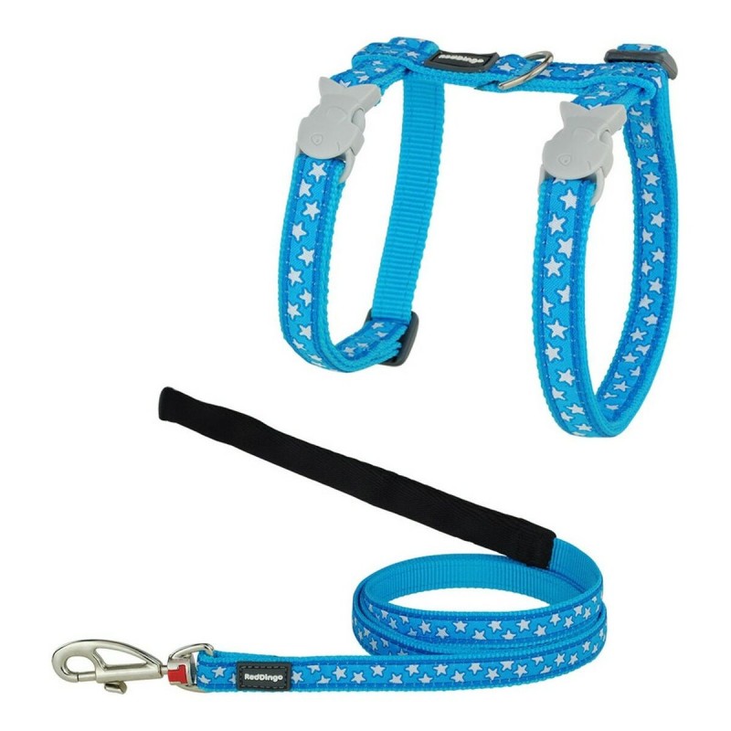 Harnais pour chat Red Dingo Style Turquoise Étoile Blanc Sangle - Acheter à 16,06 € seulement chez Collector's Boutique