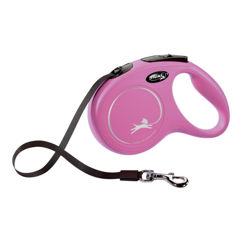 Laisse pour Chien Flexi NEW CLASSIC 5m Rose Taille S - Acheter à 15,20 € seulement chez Collector's Boutique