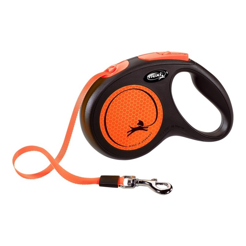 Laisse pour Chien Flexi NEW NEON 5 m Orange Taille M - Acheter à 20,16 € seulement chez Collector's Boutique