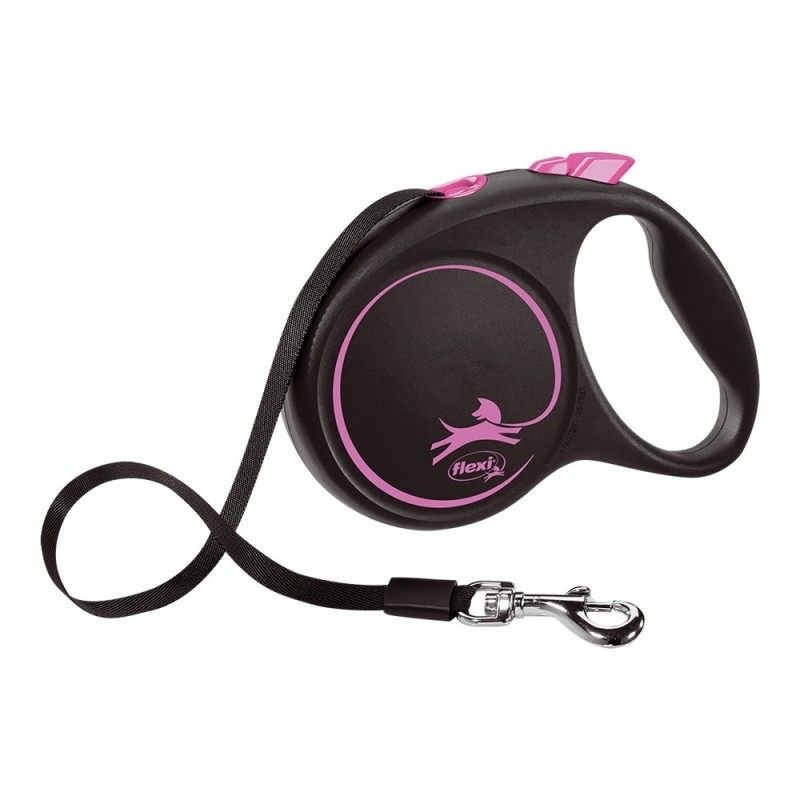 Laisse pour Chien Flexi BLACK DESIGN 5 m Rose Taille M - Acheter à 17,34 € seulement chez Collector's Boutique