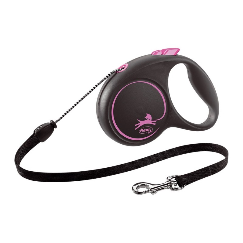 Laisse pour Chien Flexi BLACK DESIGN 5 m Rose Taille S - Acheter à 11,48 € seulement chez Collector's Boutique