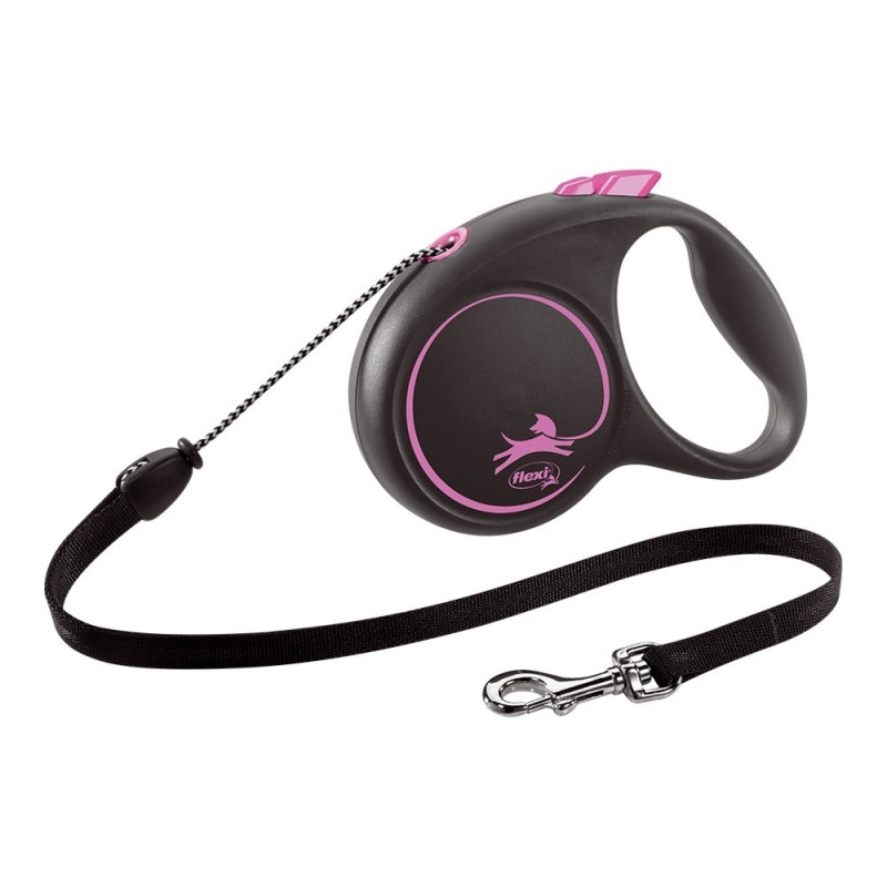 Laisse pour Chien Flexi BLACK DESIGN 5 m Rose Taille M - Acheter à 13,21 € seulement chez Collector's Boutique