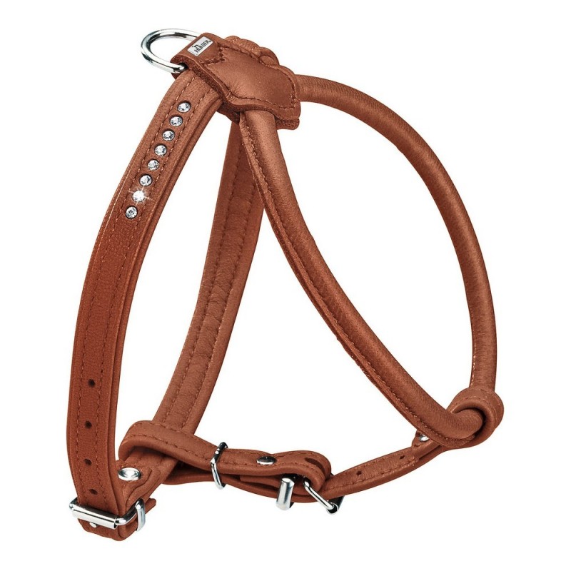 Harnais pour Chien Hunter Round & Soft Luxus ELK Petit 33 cm Cognac - Acheter à 34,61 € seulement chez Collector's Boutique