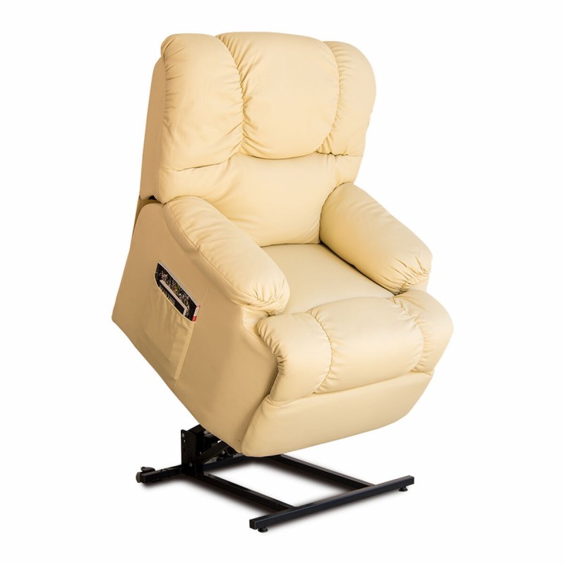 Fauteuil Relax Masseur Lève-personne Astan Hogar Crème Cuir synthétoqie - Acheter à 420,49 € seulement chez Collector's Boutique