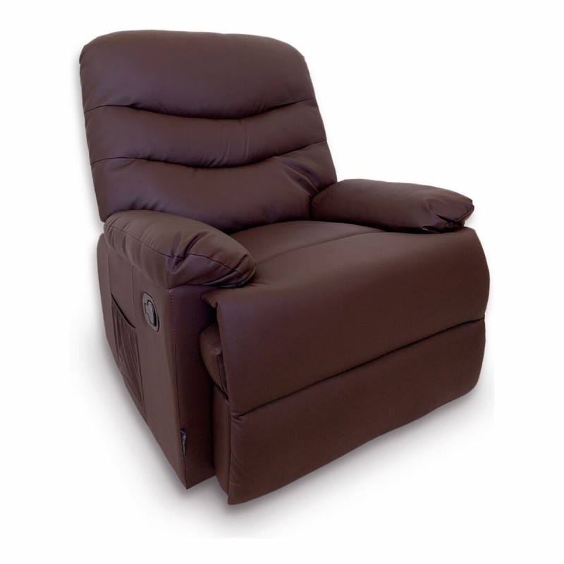 Fauteuil de Relaxation Massant Astan Hogar Manuel Chocolat Cuir synthétoqie - Acheter à 326,28 € seulement chez Collector's Bout