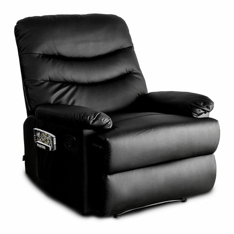 Fauteuil de Relaxation Massant Astan Hogar Manuel Noir Cuir synthétoqie - Acheter à 326,28 € seulement chez Collector's Boutique