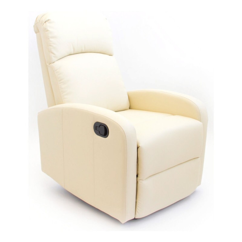 Fauteuil Inclinable Astan Hogar Relax Manuel Crème Cuir synthétoqie - Acheter à 197,35 € seulement chez Collector's Boutique