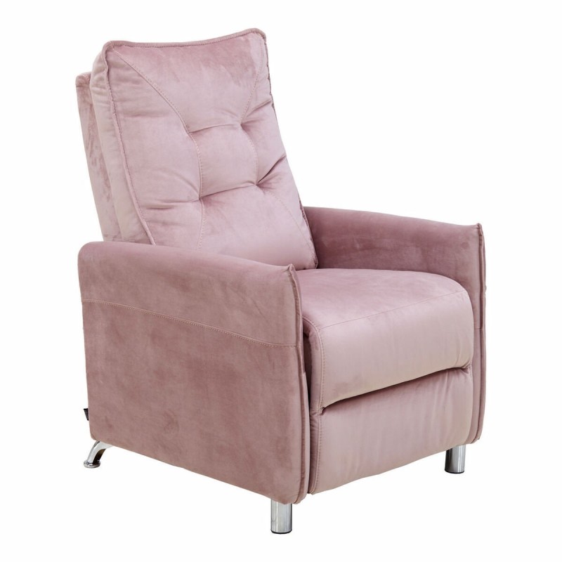 Fauteuil Inclinable Astan Hogar Relax Manuel Rose Velours - Acheter à 282,65 € seulement chez Collector's Boutique