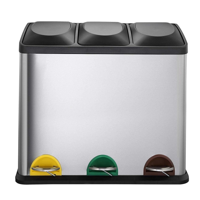 Poubelle recyclage Kitchen Move Zoe Avec pédale Acier inoxydable (45 L) - Acheter à 90,29 € seulement chez Collector's Boutique