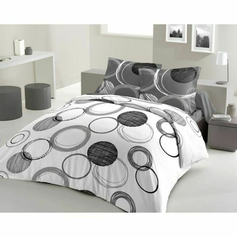 Jeu de draps Lovely Home Cercles Anthracite (200 x 200 cm) - Acheter à 35,92 € seulement chez Collector's Boutique