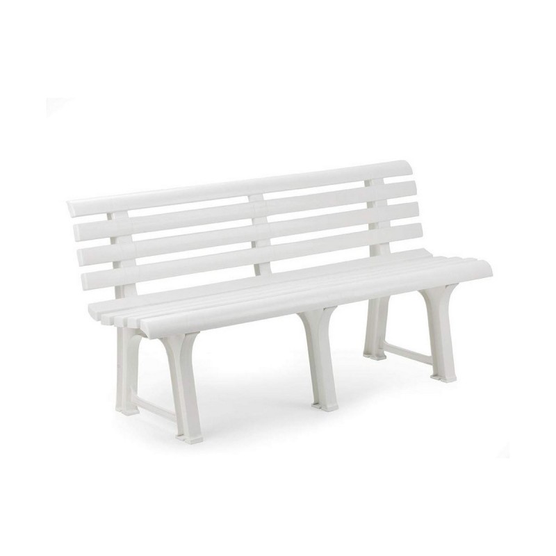 Banc avec Dossier IPAE Progarden ORCHIDEA Blanc polypropylène (145 x 49 x 74 cm) - Acheter à 63,49 € seulement chez Collector's 