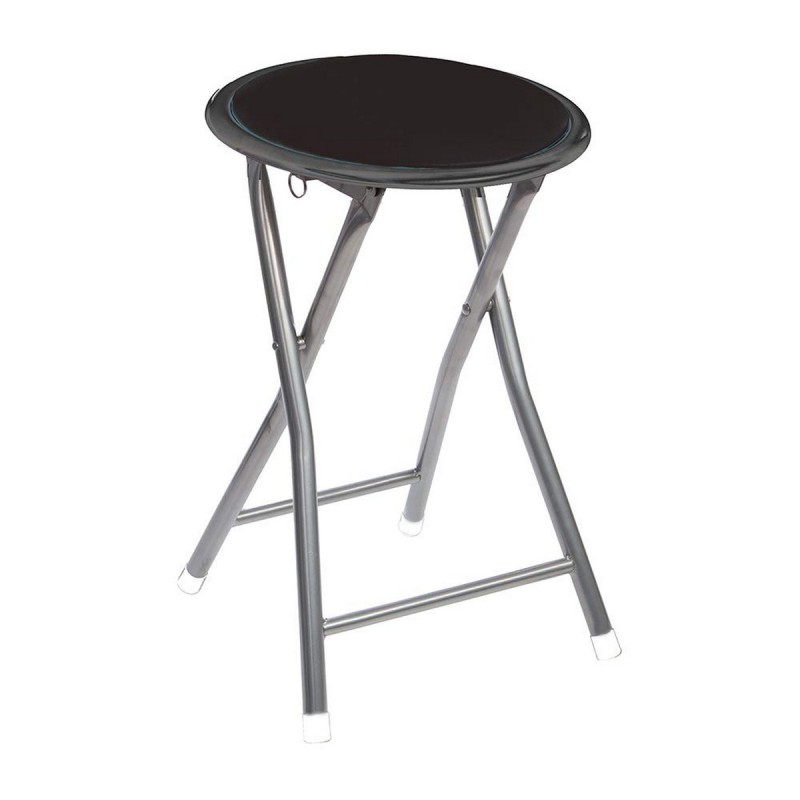 Tabouret Atmosphera Pliable Noir (30 x 30 x 45 cm) - Acheter à 16,91 € seulement chez Collector's Boutique